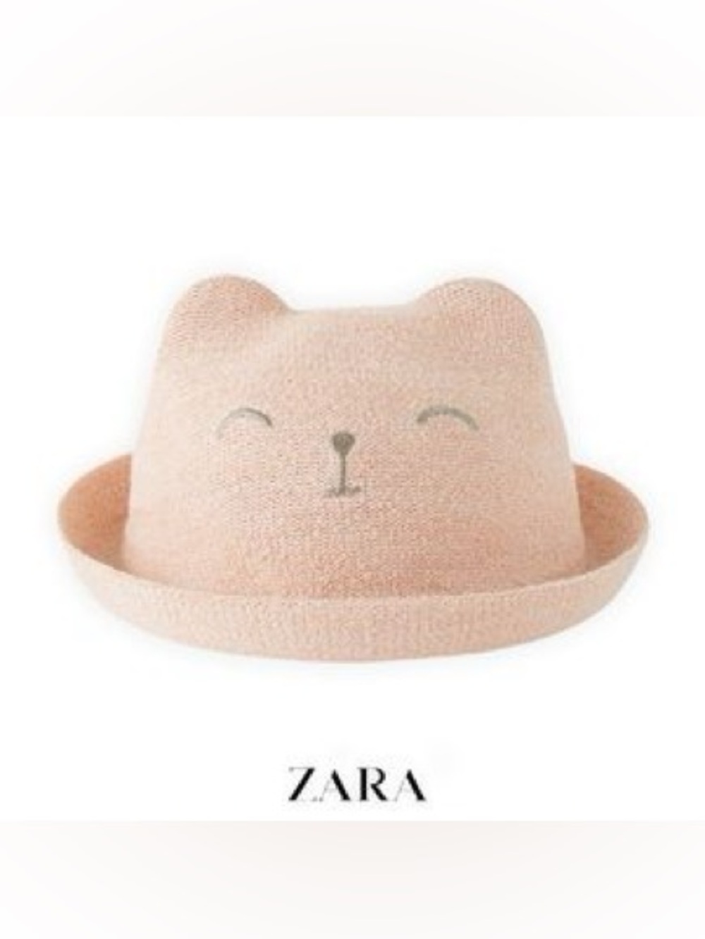 ZARA Bear-Ear Hat in Blush